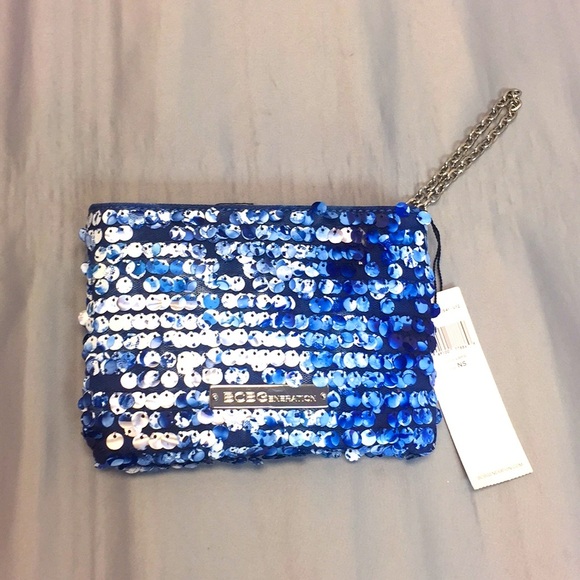 NWT BCBGENERATION Blues Sequin Wristlet - Picture 1 of 5